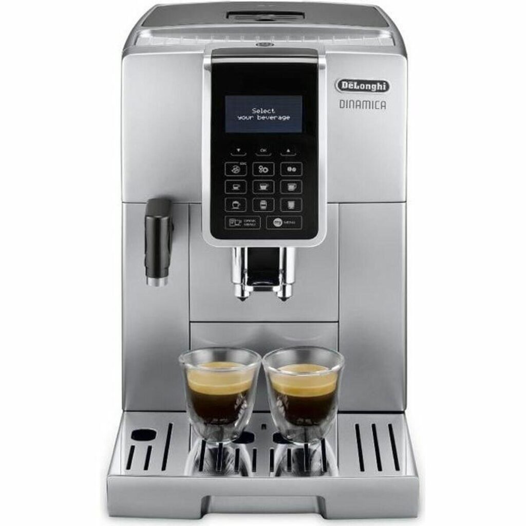 DeLonghi Dinamica ECAM 350.75.S superautomatisk kaffemaskine, sølv - 300 g bønnebeholder, 1,8 l
