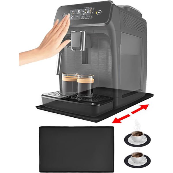 Kaffemaskine Underlag Silikonemåtte med Kant 47x29cm Fuldt Automatiske Kaffeunderlag