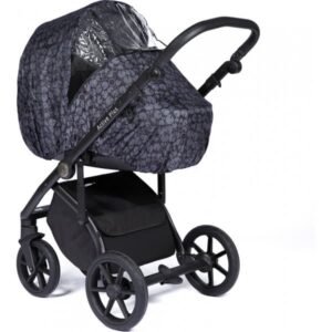 Nordbaby Universal -regnslag til barnevogn, sort print