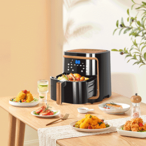 Outlet: Airfryer Elektronisk 1900W - 7L Dobbelt Beholder - Sort