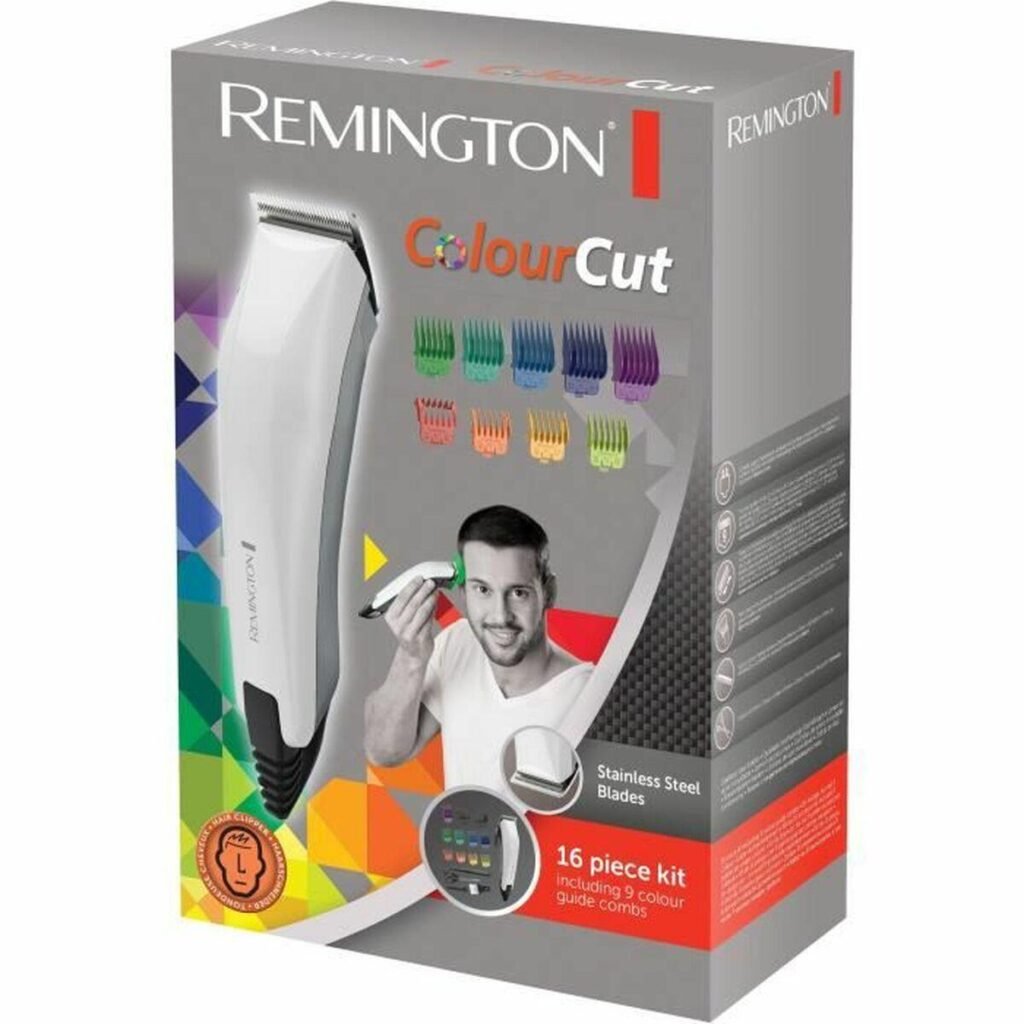 Remington Colour Cut HC5035 hårtrimmer med ledning - hvid