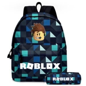 Roblox rygsæk til skoletaske med kuffert