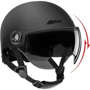 (Sort) Cykelhjelm - AQSACOKIYA - El-løbehjul - Høj beskyttelse - Størrelse 54-62cm - Sort