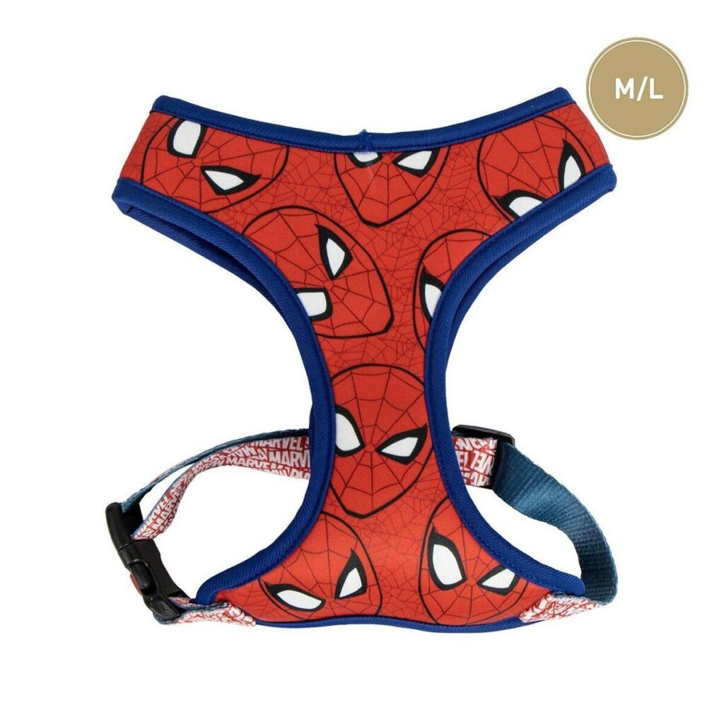 Spider-Man hundesele - rød M/L, justerbar polyester