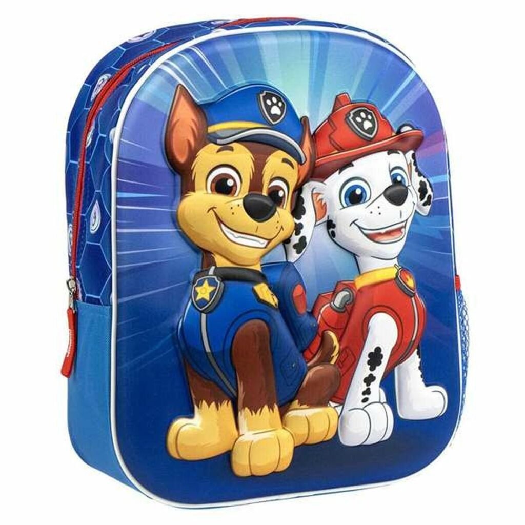 The Paw Patrol skoletaske - blå 25 × 31 × 10 cm (3D)