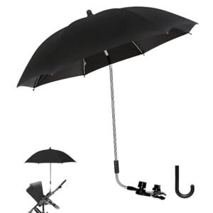 Til solbeskyttelse barnevogn parasol klapvogn nem at samle anti-uv paraply barnevogn kørestol udendørs tilbehør sort 80cm