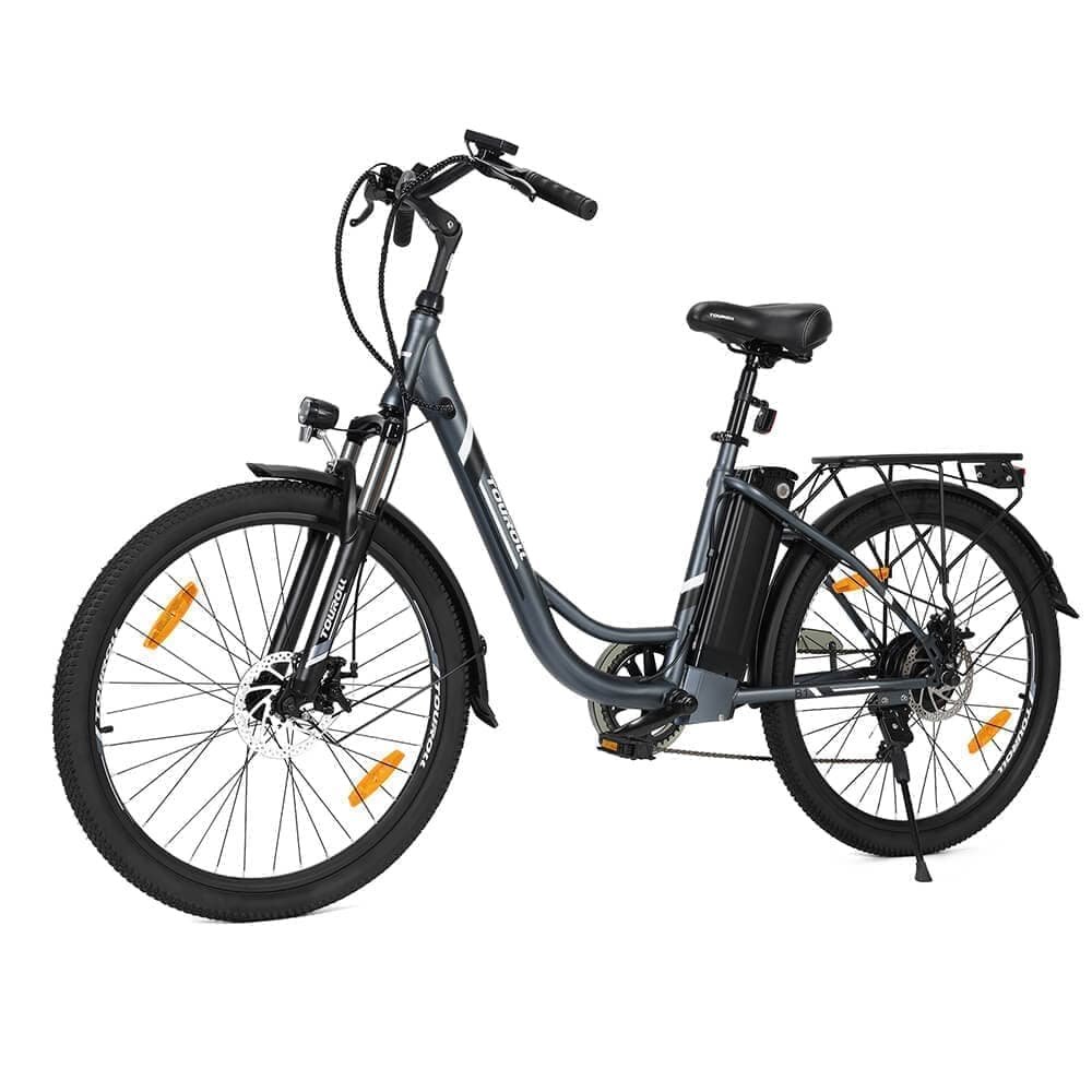Touroll B1 elcykel - 250W motor - 90 km rækkevidde - 7-trins Shimano - StVZO lys - 26" dæk