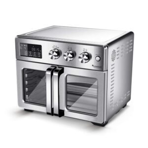 TurboTronic Airfryer XXL og Ovn - Dobbelt Dør - 32 Liter - Sølv