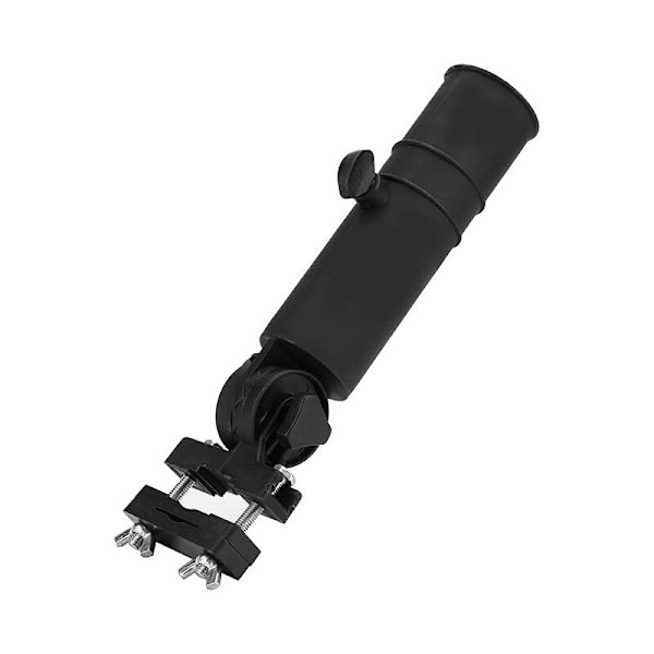 Universel paraplyholder til golfvogn, golftrolley med justerbar vinkel, sort paraplyholder til golfvognshåndtag, barnevogn, fiskestol
