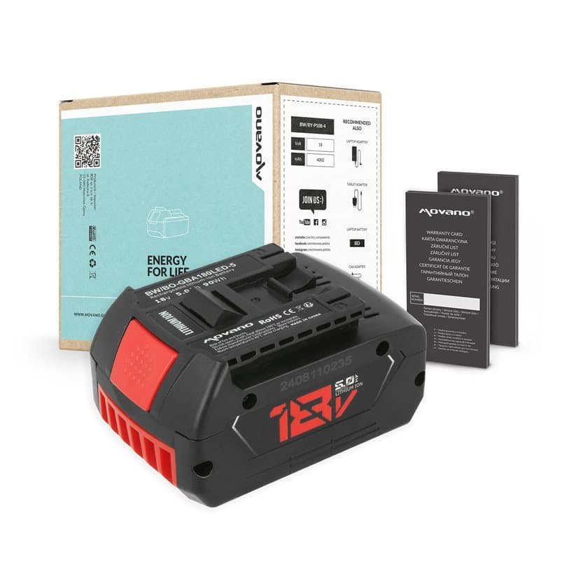 18V 5,0Ah batteri til Bosch BGA
