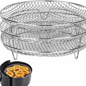 3 stk Air Fryer Rack Airfryer Kurvrum Airfryer i rustfrit stål
