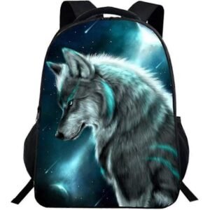 3D Ulv Skoletaske Børn Dyr Rygsæk Skoletaske Til Drenge Piger - Style 14