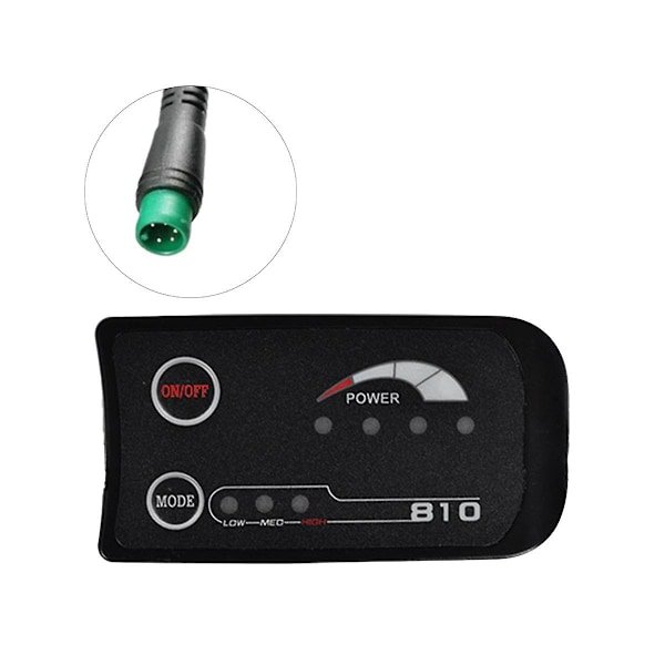 5-pins S810 E-cykel Måler LED Display 36v UART til Elcykel Elcykel Måler