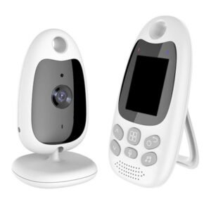 Babyalarm med kamera Bærbar 2,4 Ghz nattesyn video babyalarm Vox-funktion og intelligent standby Temperatursensor Intercom-system Vuggeviser Lang batterilevetid