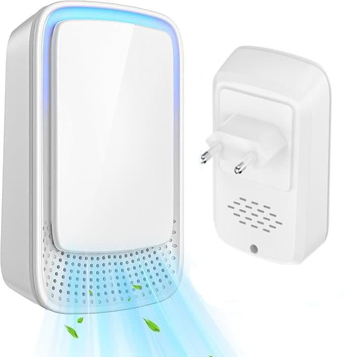 Bærbar luftrenser med ionfunktion - fjerner støvpartikler, forurenende stoffer og lugte