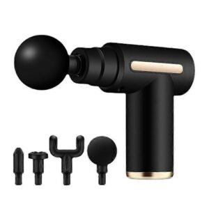 Fascievåben, genopladelig muskelmassager, professionel fitnesskvalitet, mini fascievåben, massagepistol med 4 massagehoveder og 6 gear - WELLNGS