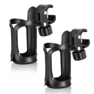 Kopholder til barnevogn, Universal kopholder til Uppababy, Nuna, Doona barnevogne, 360° drejelig flaskeholder til barnevogn, cykel, kørestol, rollator, S