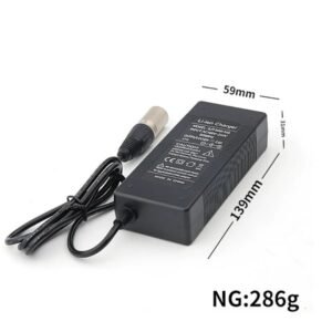 Ny 36V oplader output 42V 2A oplader 4-pin XLRM stik, egnet Kompatibel med 36V 10S elcykel lithium batteri