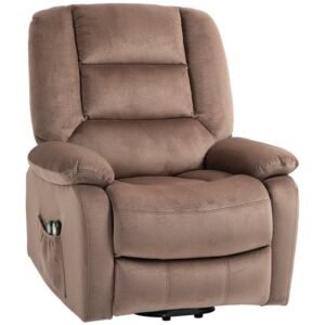 Rootz Elektrisk tv-stol - hvilestol - massagestol - tyk polstring - 135° justerbar ryglæn - fodstøtte - 90W x 93D x 110H cm.