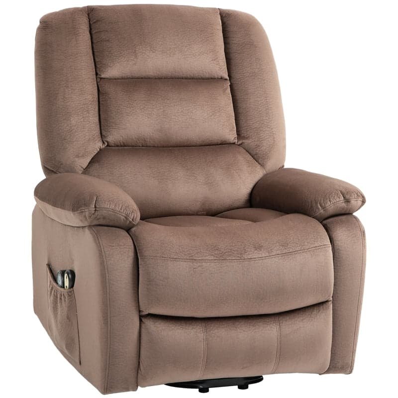 Rootz Elektrisk tv-stol - hvilestol - massagestol - tyk polstring - 135° justerbar ryglæn - fodstøtte - 90W x 93D x 110H cm.