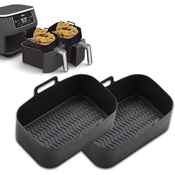 Silikon Airfryer Bejlere til Ninja Air Fryer Dual, Genanvendelige Airfryer Silikon Bejlere til Ninja Air Fryer Tilbehør, Airfryer Bejlere Airfryer Tilbehør