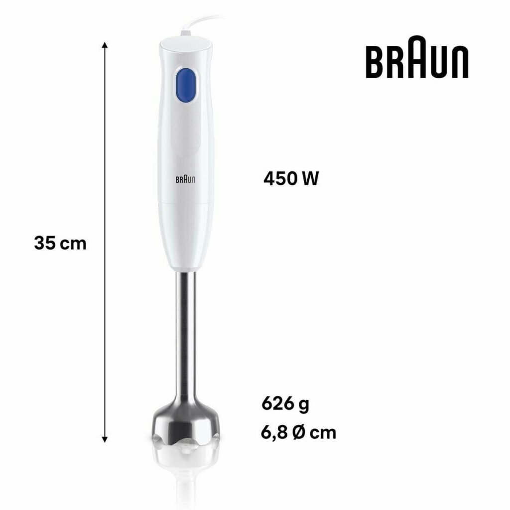 Stavblender Braun MQ10.001MWH - hvid, 450 W, 600 ml