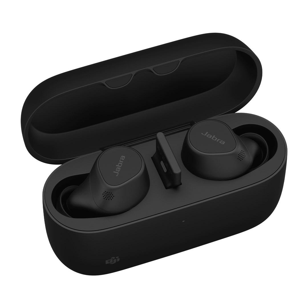 Trådløse in-ear høretelefoner Jabra Evolve2 Buds USB-A MS med trådløs opladeplade