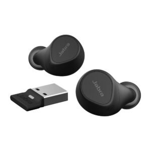 Trådløse in-ear høretelefoner Jabra Evolve2 Buds - sort