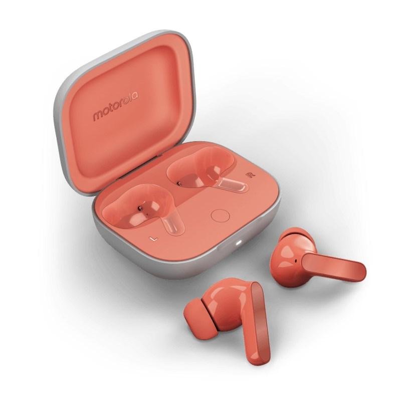 Trådløse in-ear høretelefoner Motorola Moto Buds Coral Peach