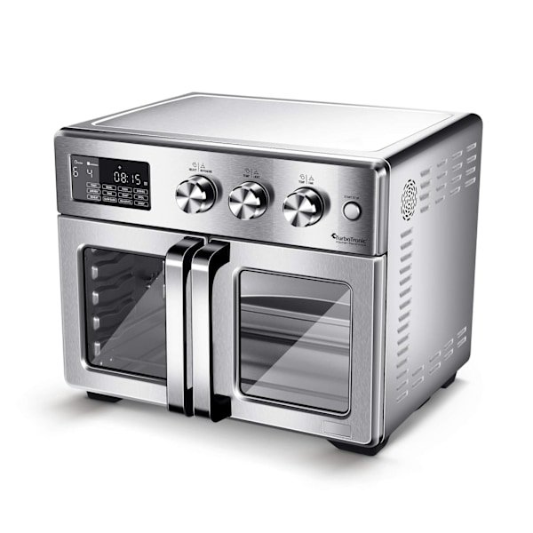 TurboTronic Airfryer XXL og Ovn - Dobbelte Døre - 32 Liter - Sølv