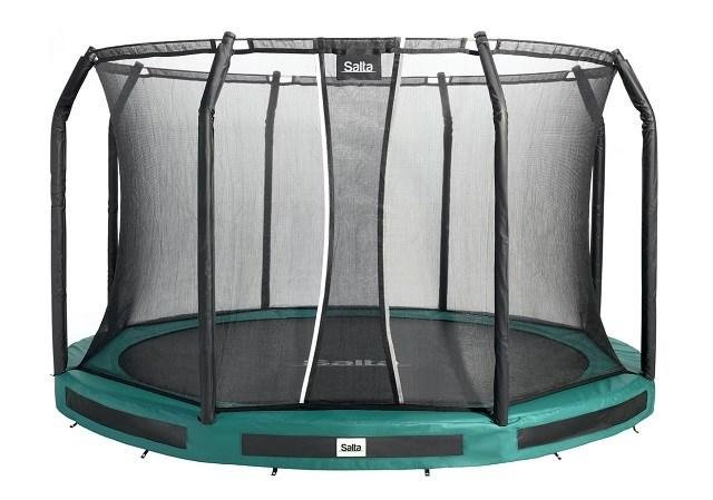 Trampolin til haven Salta Premium Ground Combo 251 cm grøn