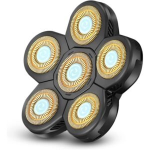 AVEKI Opgradering 6D Elektrisk Barbermaskine Udskiftningshoved Freedom Hoved Barbermaskine Udskiftningsblade Hoved Barbermaskiner til Skaldede Mænd Udskifteligt Hoved Vandtætte Blade