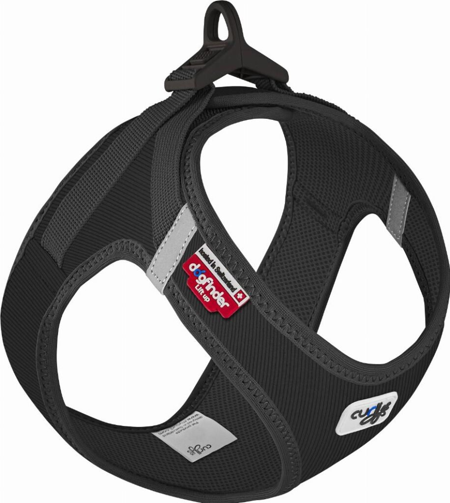 Curli Vest Clasp Cord Hundesele - Sort (3XS)