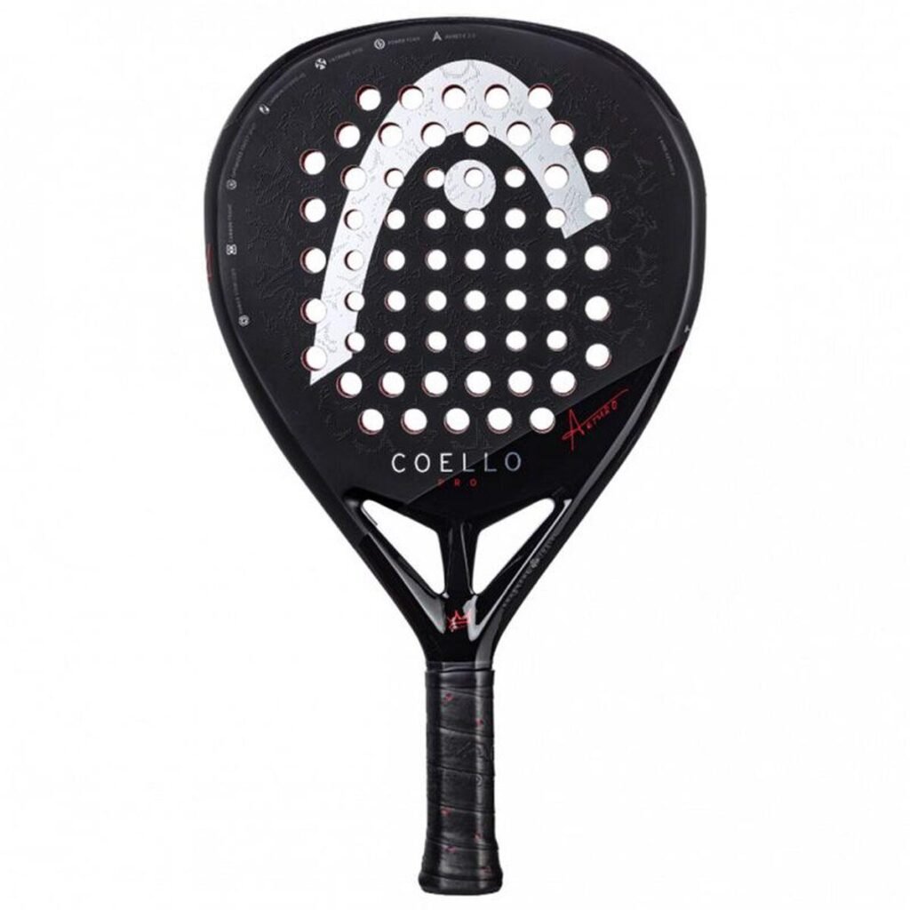 Head Coello Pro 2025 padel bat - sort kulfiber, 38 mm, 375 g