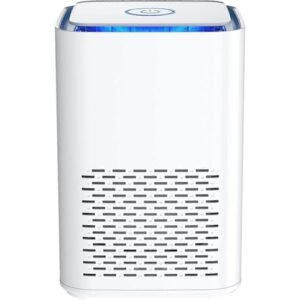 Luftrenser til hjemmet, True HEPA-luftfilter til soveværelse, kontor, lugtfjerner til allergi og kæledyr, røg, støv, skimmel, stille natlys