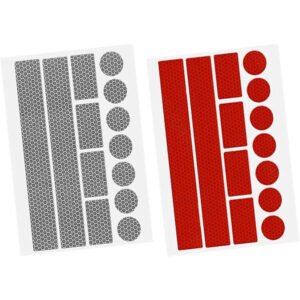 Refleksdekaler til barnevogne Belysningssæt Refleksdekaler Refleksdekaler Refleksdekaler til barnevogne, cykler, hjelme Dekaler (sølv, rød