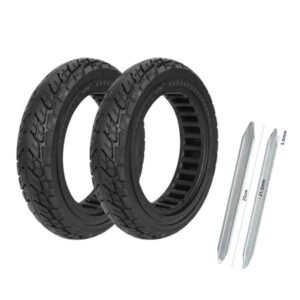 2-pak 10 tommer 55/80-6.6 10*2.125 250*54 massive dæk inkl. dækjern kompatible med el-løbehjul Ninebot F20F30 F40 Xiaomi Mi4 Navee V25 V30 V40