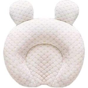 Baby Hovedformningspude, Nyfødt Børneværelsespude, Spædbarns Hovedstøtte Sovepude, 3D Memory Foam Hoved Nakkepude til Autostol Barnevogn