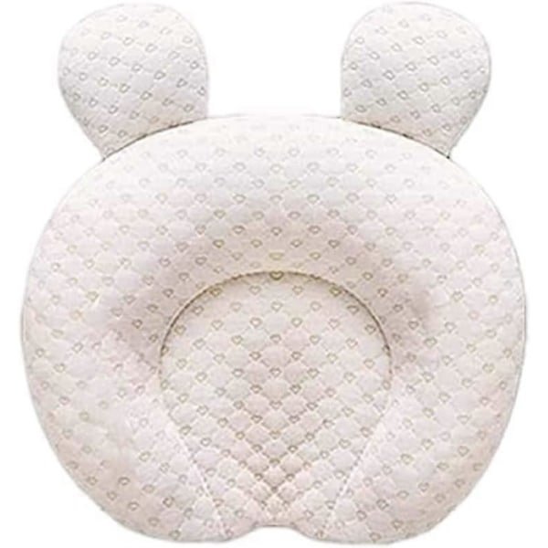 Baby Hovedformningspude, Nyfødt Børneværelsespude, Spædbarns Hovedstøtte Sovepude, 3D Memory Foam Hoved Nakkepude til Autostol Barnevogn