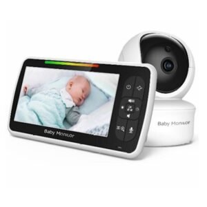 Babyalarm - Babyalarm med 5 tommer skærm Plug & Play Babyalarm