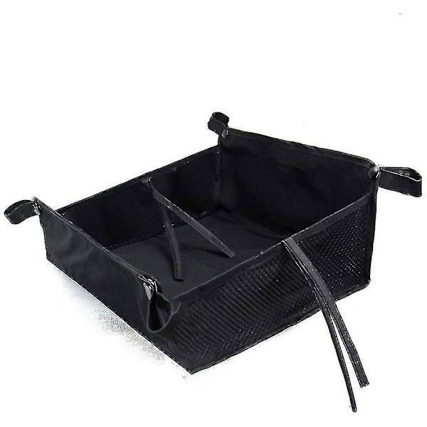 Barnevognskurv - Barnevogns opbevaringspose i bunden Oxford stof