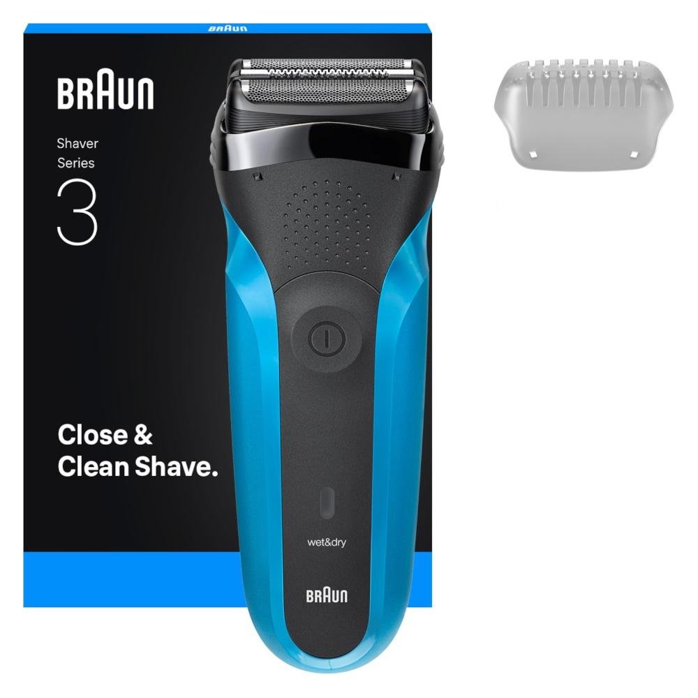 Braun Series 3 310s barbermaskine sort/blå, trådløs wet & dry