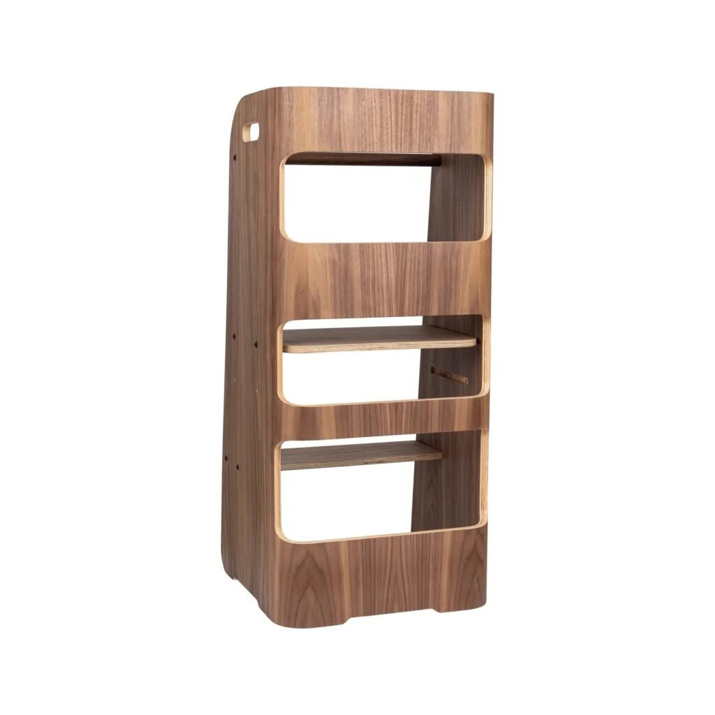 Curve Lab Læringstårn - Birketræsfinér Med en Overflade Afslutning i Valnød