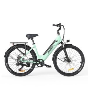 HillMiles MileCity 1 250W motor, IP65 vandtæt, 36V 13Ah batteri, 100 km rækkevidde, 26 tommer dæk elcykel - grøn