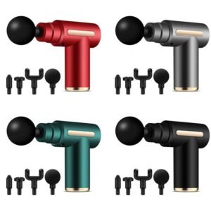 Kraftig massagepistol i en praktisk størrelse.