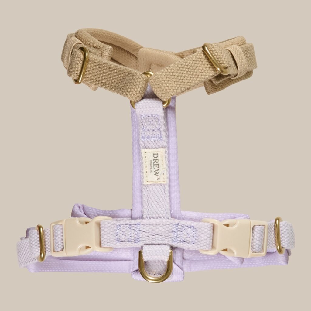 Lavender PRO / Justerbar hundesele (lilla/beige) - L / Lilla/Beige