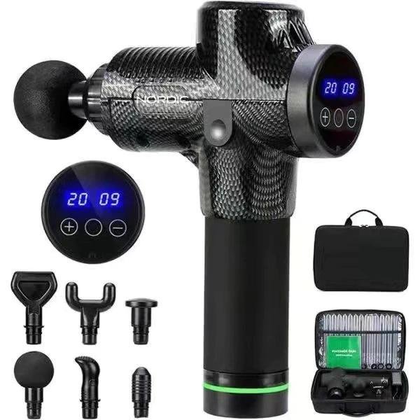 Massagepistol Carbon med Touch-knap og LED-display 30 positioner