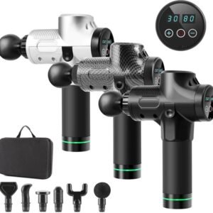 Massagepistol E-1000 PRO, Svart, Massage Gun, 30 lägen