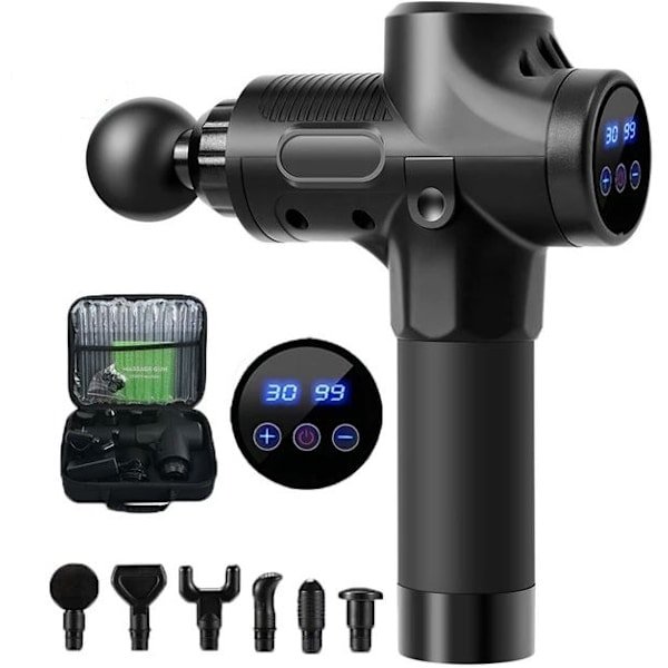 Massagepistol med 6 udskiftelige hoveder -AD11-