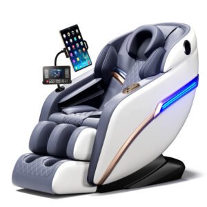 Massagestol 4D Pro+ Hvid med Varmeterapi og Stemmekontrol - Model M9 Hvid